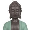 Statuette - "Grüner Bodhi mit Schale", ein Buddha in Meditationshaltung - 14 cm hoch - Zen'Light