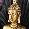 Statuetta - "Bouddha Sanci", un Buddha dorato in posizione di meditazione - Altezza 13 cm - Zen'Light