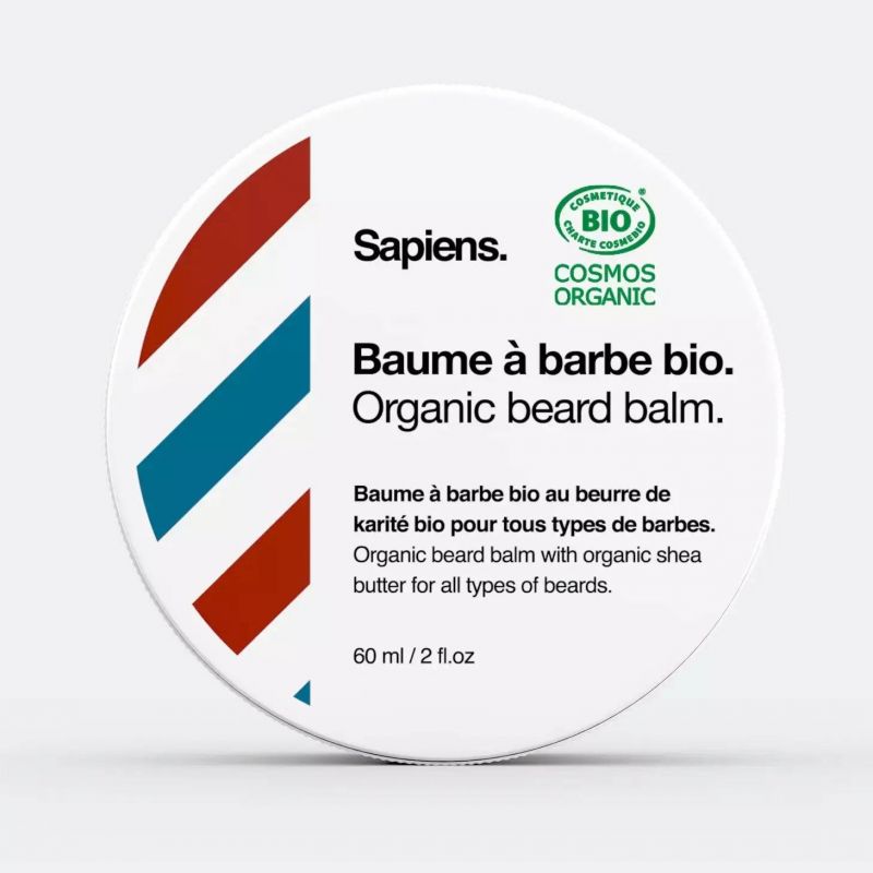 Baume à barbe au Karité,  BIO & 100% naturelle - 60ml - Sapiens