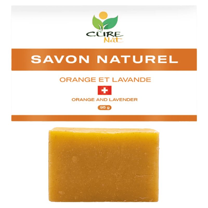 Savon artisanal suisse, 100% naturel -  Orange et Grapefruit - 95g - Curenat