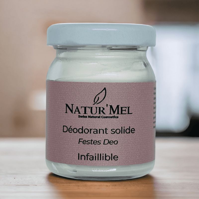 Deodorante solido svizzero biologico, L'infallibile con 3 agenti antibatterici - 50ml - Natur'Mel Cosm'Ethique
