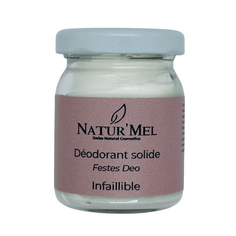 Deodorante solido svizzero biologico, L'infallibile con 3 agenti antibatterici - 50ml - Natur'Mel Cosm'Ethique