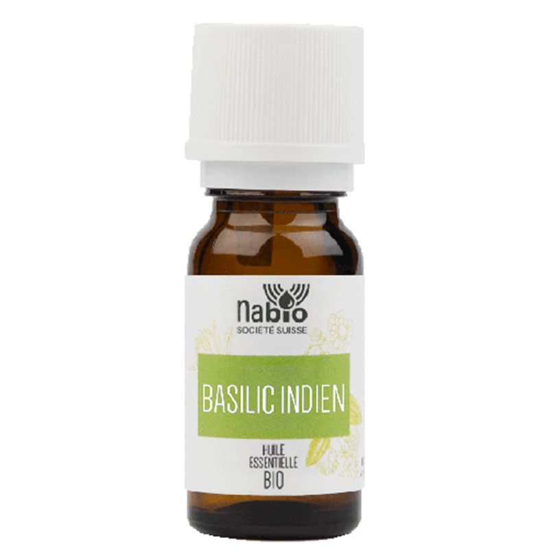 Olio essenziale di basilico indiano (100% naturale e biologico) - 10ml - Nabio