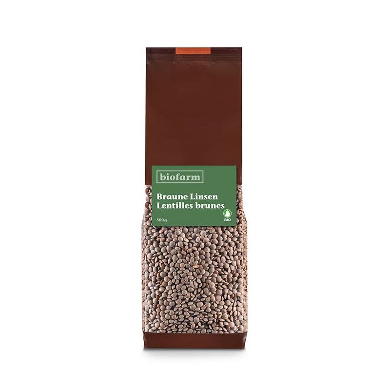 Braune Linsen BIO (Schweiz) - 500g - Biofarm