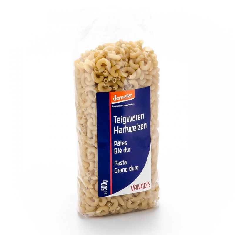 Cornette di grano duro biologiche (Demeter, Svizzera) - 500 g - Vanadis