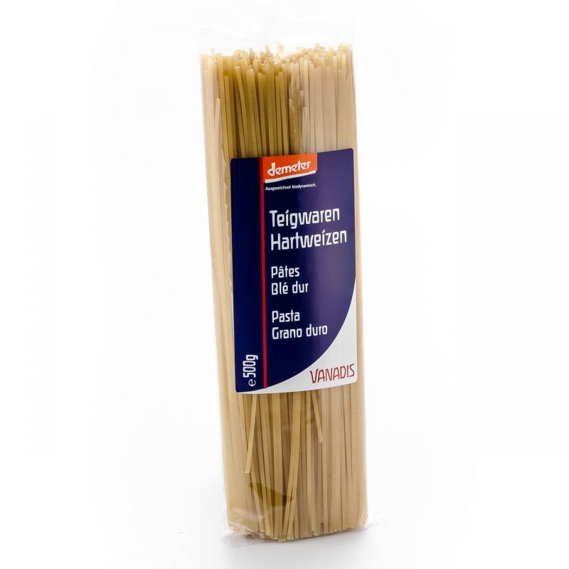 Spaghetti de blé dur BIO (Demeter, Suisse) - 500g - Vanadis