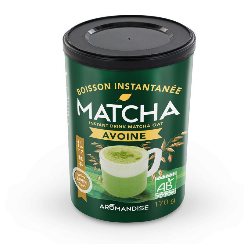 Bevanda istantanea, Matcha-Avena biologico - 100g - Aromandise