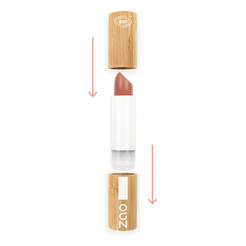 Colour & Repulp Balm, Feuchtigkeitsspendend und aufpolsternd, Nude orange - 100% natürlich, Bio & Vegan - N°486 - Zao