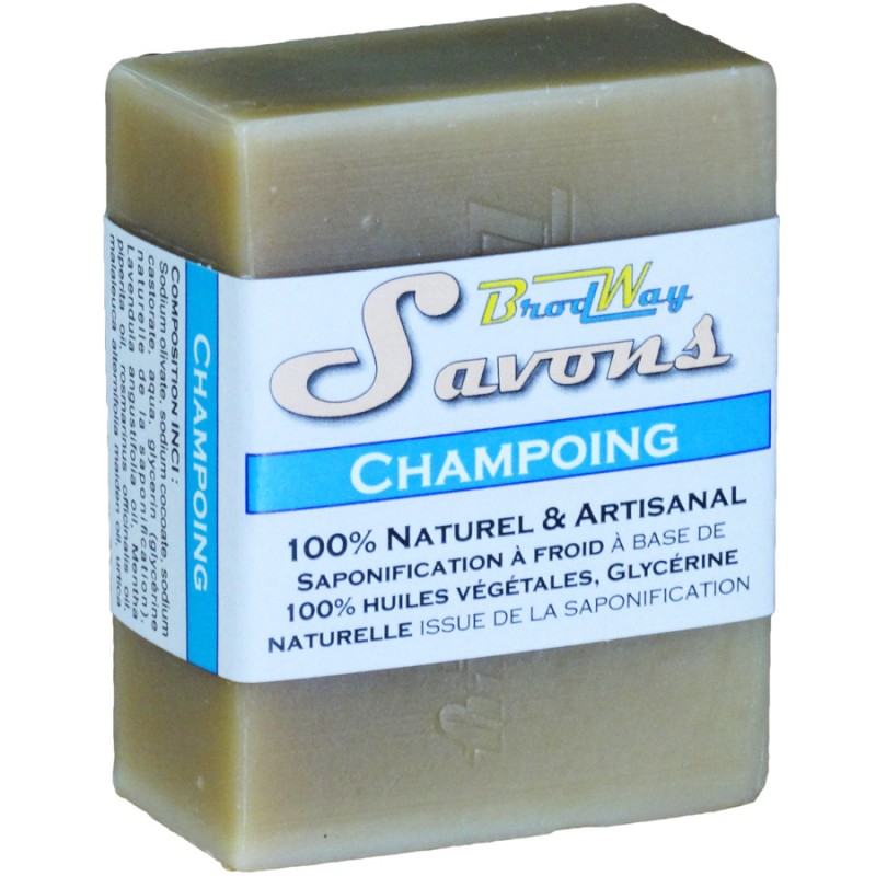 Sapone artigianale Svizzera - 'Champoo' - 100% naturale e fredda di saponificazione – ~85g - BrodWay
