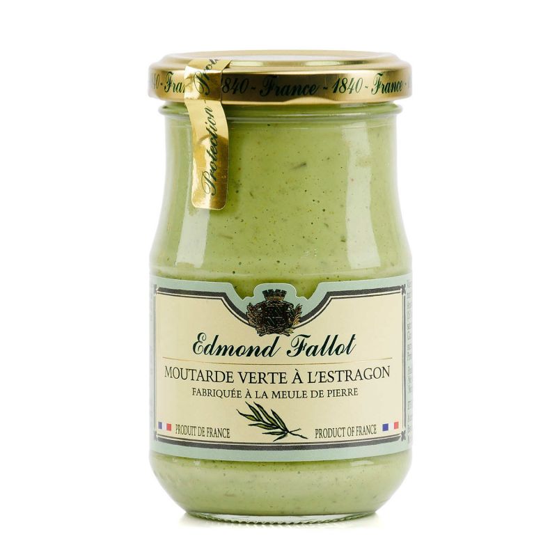 Grüner Senf mit Estragon, an der Steinmühle hergestellt – 210g – Edmond Fallot