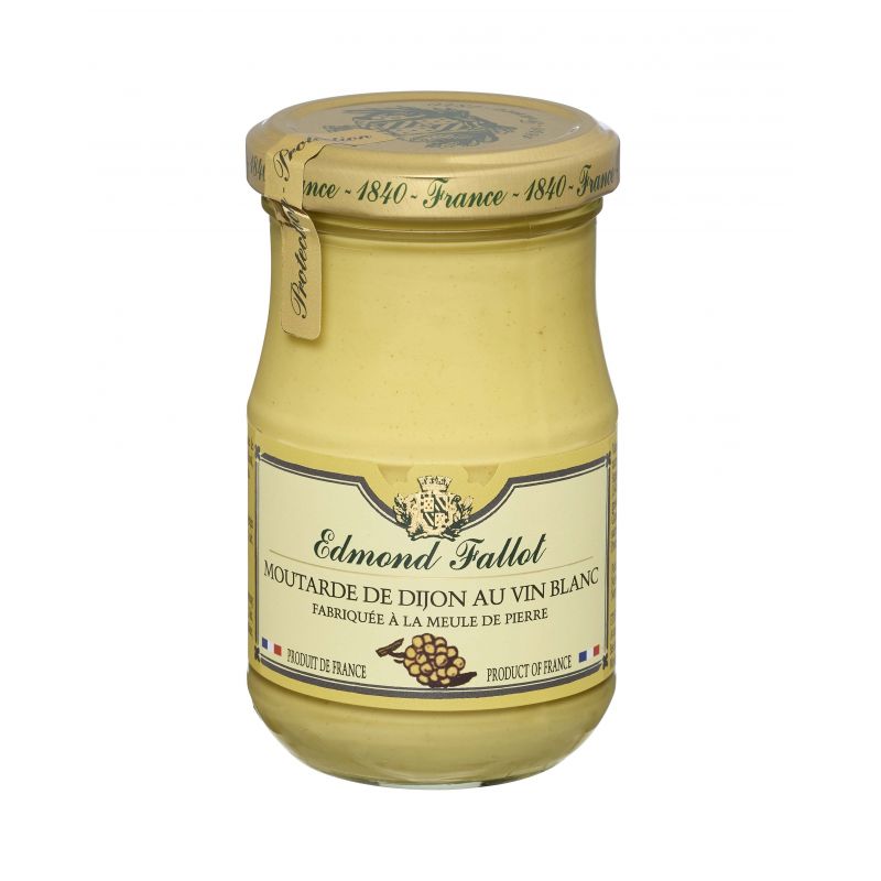 Moutarde de Dijon au vin blanc, fabriquée à la meule de pierre - 210g - Edmond Fallot