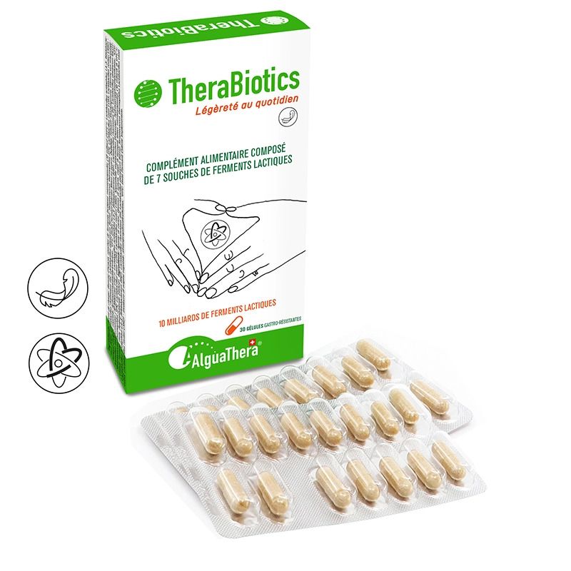 TheraBiotics - Probiotici, 7 ceppi gastroresistenti - 30 capsule - Algua Thera