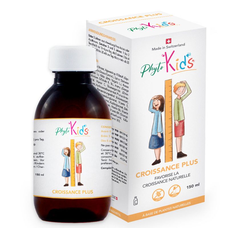 Croissance Plus - Complément alimentaire naturel suisse pour enfant - Orange - 150ml - PhytoKids