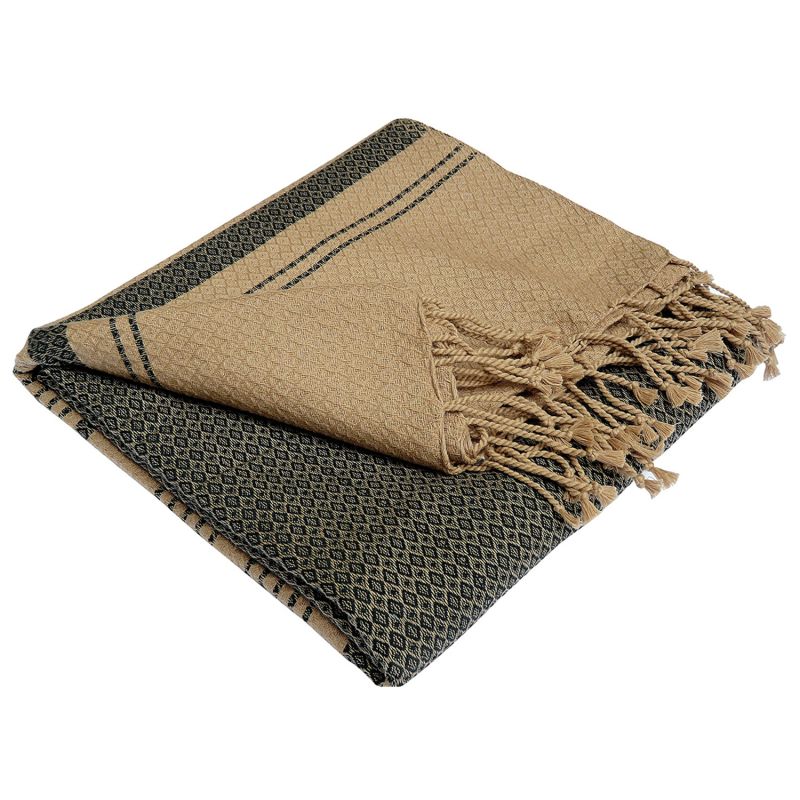 Fouta in cotone biologico, Collezione SAND, Cenere - 200x100 cm - Karawan