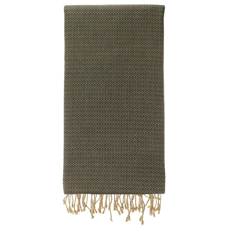 Fouta en coton biologique, Collection SAND, Cendre - 200x100cm - Karawan