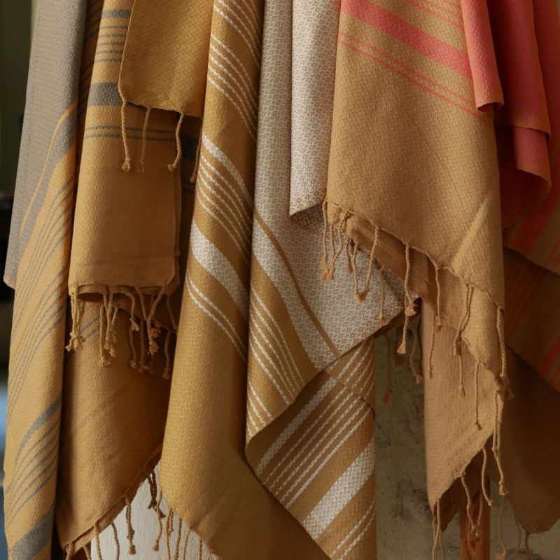 Fouta in cotone biologico, Collezione SAND, Cenere - 200x100 cm - Karawan