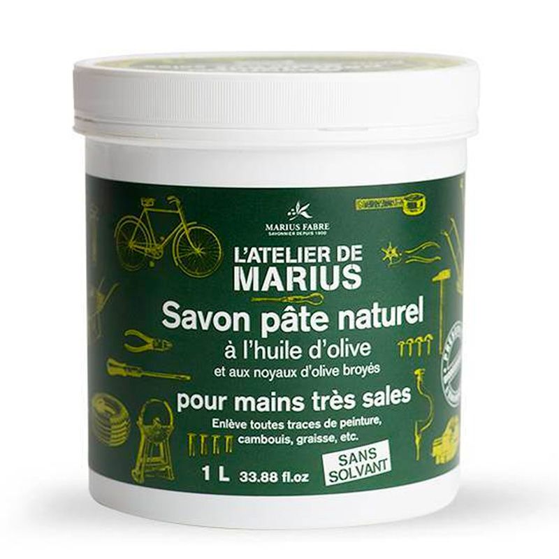 Il sapone grattante naturale in pasta per mani molto sporche, all’olio d’oliva - 1 litro - Marius Fabre