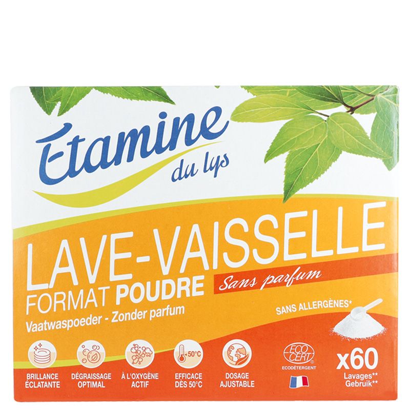 Lavastoviglie Ecologiche in Polvere (Senza profumo) - 1,3kg - Etamina du Lys