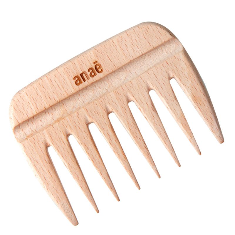 Handgefertigter Afro-Holzkamm mit breiten Zähnen – ca. 9 cm – Anaé