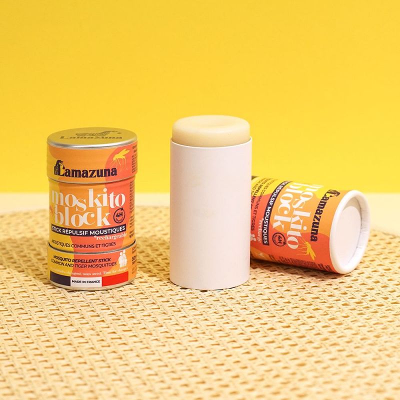 Moskito Block – Stick Solido & Ricaricabile Antizanzare, contro zanzare tigre e comuni – Con scatola in alluminio – Lamazuna