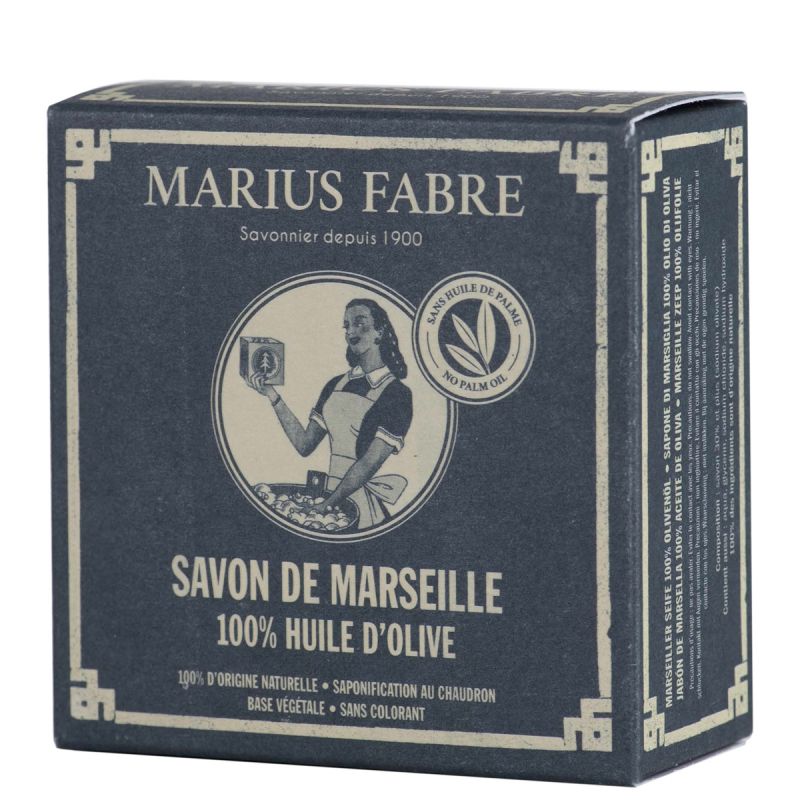 Marseiller Seife 100% Olivenöl – Vintage-Karton 150g – Marius Fabre