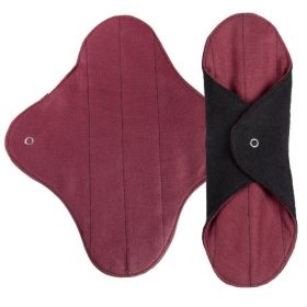 Serviettes hygiéniques lavables/réutiulisables Bi-Color en coton 100% BIO - 2 pces, Flux modéré - Anaé