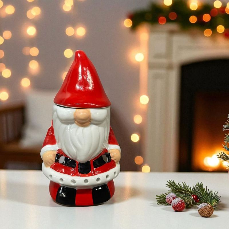 Keramik-Duftbrenner mit Teelicht, Festliche Serie – Weihnachtsmann – ZEN’Arôme