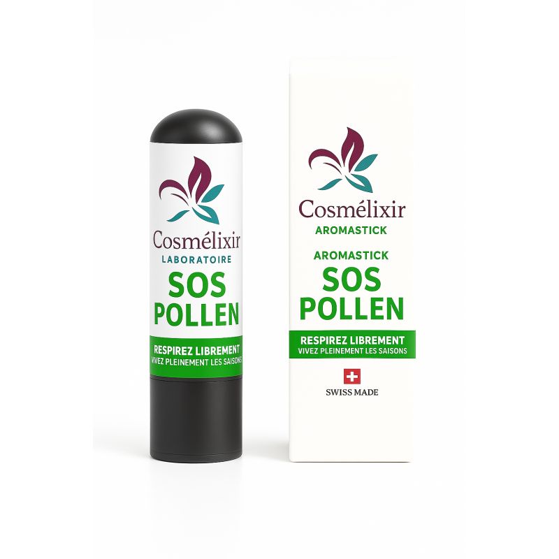 Aromastick (inhalateur) SOS Pollen - Respirez librement, vivez pleinement les saisons - 0.8ml - Cosmélixir