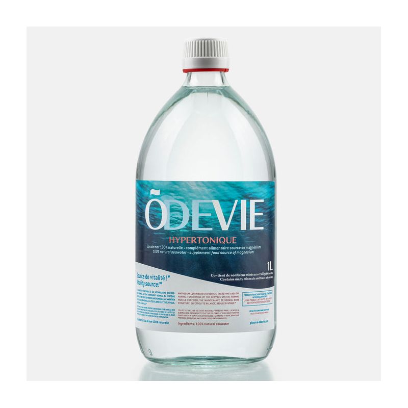 Hypertonisches Meeresplasma, mikrofiltriert - Glasflasche 1 L - Õdevie