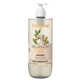 Gel douche BIO aux huiles essentielles, rechargebale - Amande - 750ml  - Florame