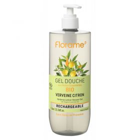 Gel douche BIO aux huiles essentielles, rechargebale - Verveine-Citron - 750ml  - Florame
