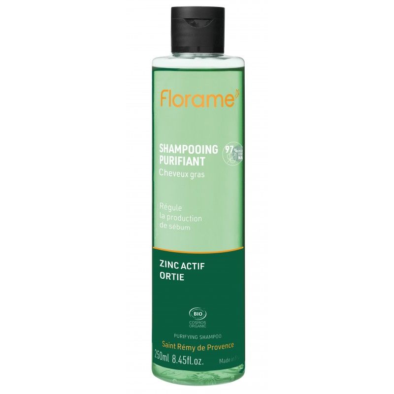 Shampoo BIO Purificante per capelli grassi con zinco attivo e ortica - 250 ml - Florame