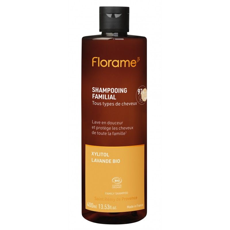 Shampoo Famiglia Biologico, con oli essenziali lenitivi e stimolanti - 400ml - Florame