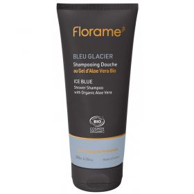 Gel doccia BIO per uomo, Corpo & Capelli - Blu Ghiaccio - 200 ml - Florame