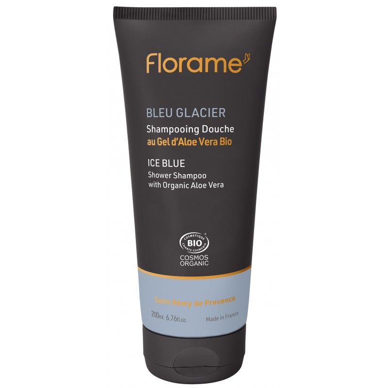 Bio-Duschgel für Männer, Körper & Haare - Gletscherblau - 200 ml - Florame