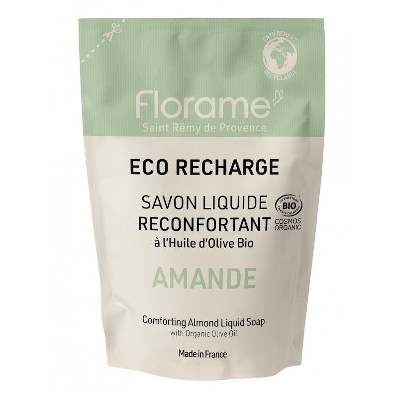 Savon liquide BIO traditionnel - Amande - Éco-Recharge de 470 ml - Florame