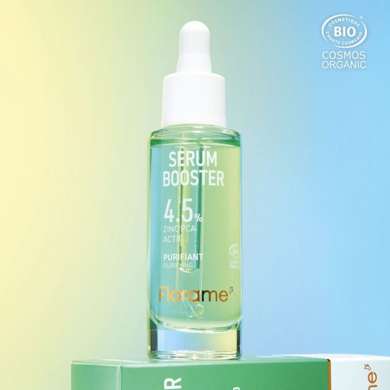 Siero Booster BIO allo Zinco PCA attivo (4,5 %) - Purificante e riequilibrante - 30 ml - Florame
