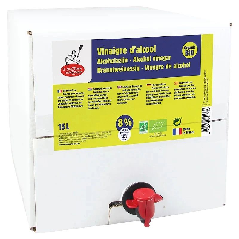 Aceto di alcool BIO, 8% - Bag-in-Box 15 litri - La Drogheria ecologica