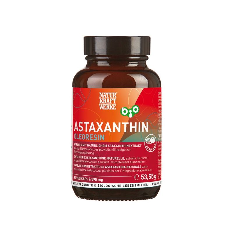 Astaxantina Oleoresina bio - 90 Vegicaps da 595 mg - NaturKraftWerke