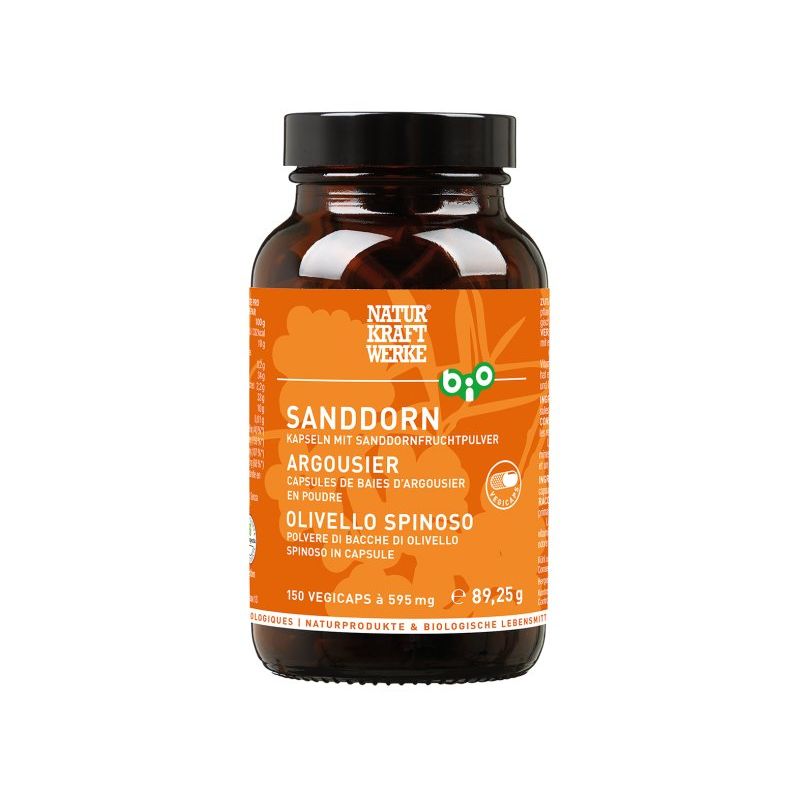 Sanddorn - 150 Vegicaps à 595 mg BIO - NaturKraftWerke
