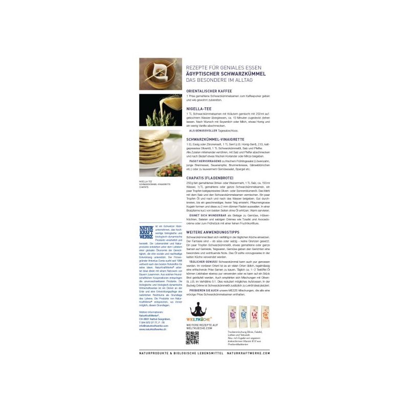 Olio di cumino nero BIO - 60 Vegicaps da 595 mg - NaturKraftWerke