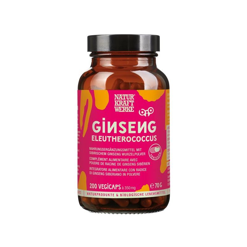 Ginseng siberiano BIO - 200 Vegicaps da 350 mg - NaturKraftWerke