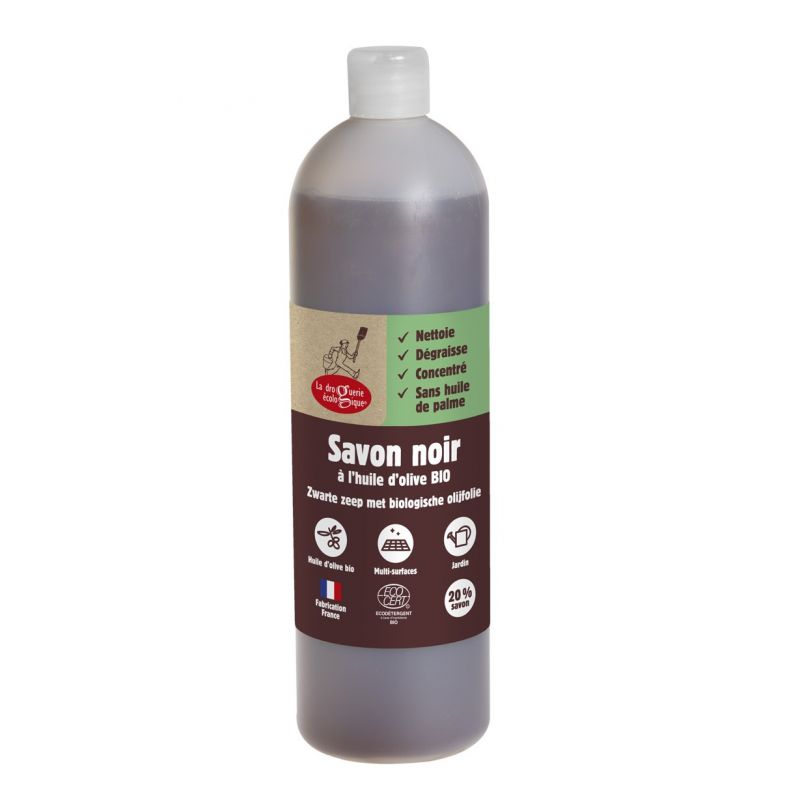 Sapone nero all'olio d'oliva bio (detergente multiuso concentrato) - 1 litro - La Droguerie Ecologique