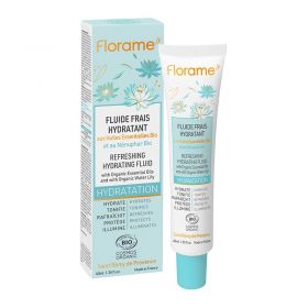 Fluide frais hydratant BIO, aux huiles essentielles et Nénuphar - 40 ml - Florame