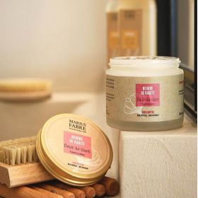 Beurre de karité Marius Fabre - 100 ml - soin corps et lèvres, parfum fleur de tiaré, pot en verre