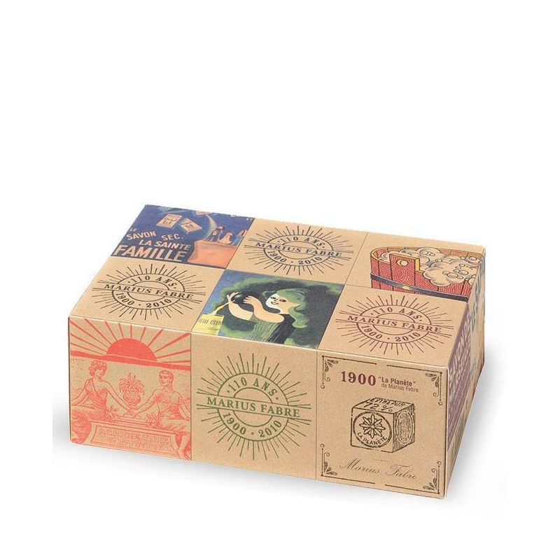 Sapone di Marsiglia Collector Marius Fabre - 6x200g - olio du2019oliva, astucci illustrati, certificato Ecocert