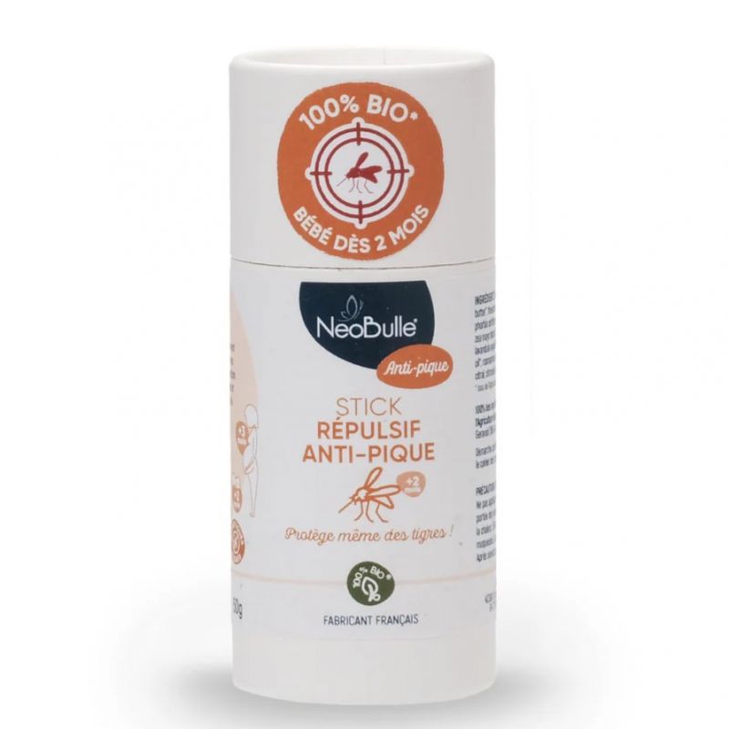 BIO Mücken-Repellent-Stick Néobulle - 50g - Baby ab 2 Monate und Erwachsene