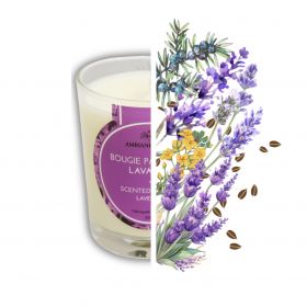 Bougie végétale à l'huile de cade, parfum Lavande - 400g, env. 45h - Ambiance Cade