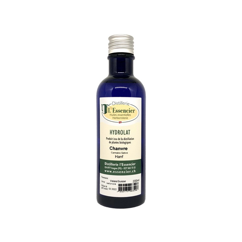 Idrolato commestibile di canapa biologica Svizzera - 200 ml - L'essencier