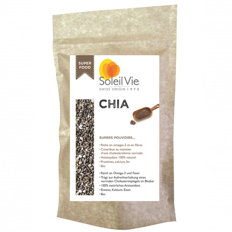 Graines de Chia Bio - 180g - Soleil Vie